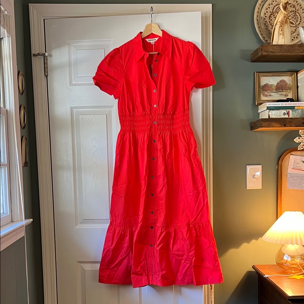 Boden Jane Smocked Shirt Dress - Picture 3 of 5